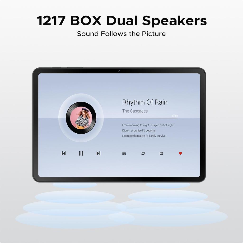 DOOGEE Tab A9 Android 16 Tablet 10 Inch, Unisoc T310 Android Tablets 12GB RAM 64GB ROM(TF 2TB), 6580 mAh Battery, 5G WiFi|Dual Speaker