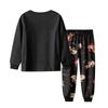 Children's Fashion Suit Skirt Round Neck Long Sleeve Top Pants