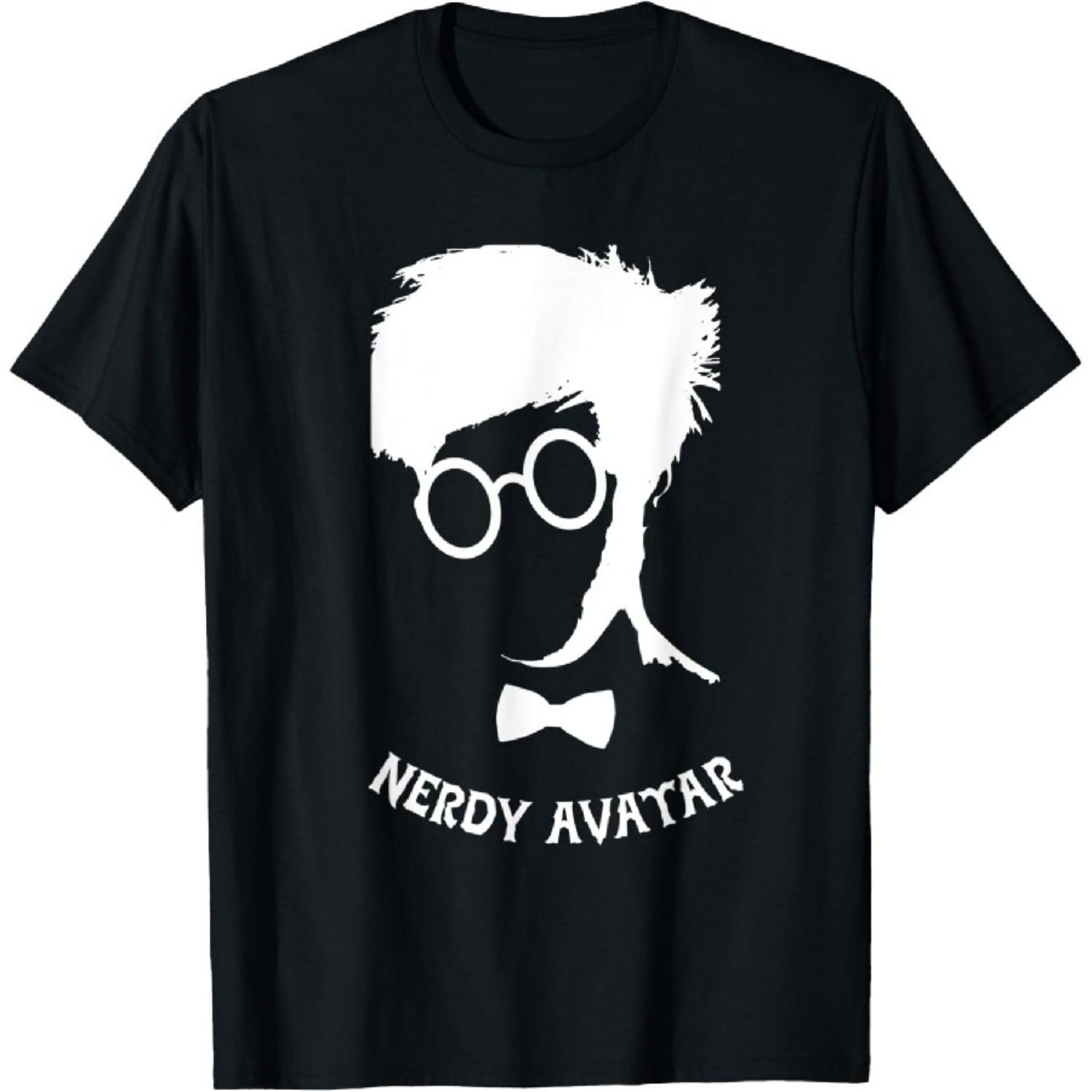 

Nerdy avatar boy with bow tie & glasses for a perfect nerd T-Shirt XXXXXL чорний