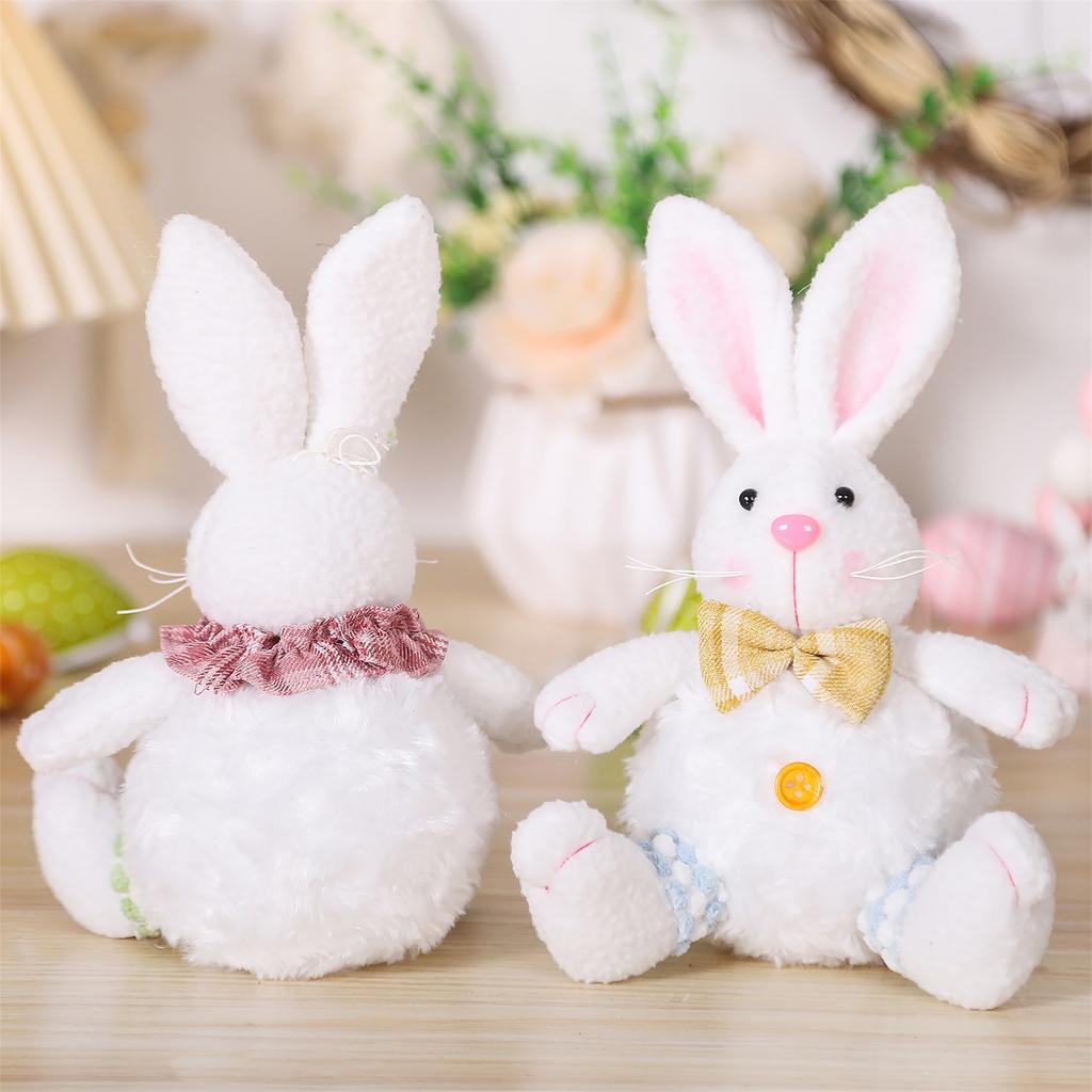 Easter Decorative Plush Sitting Bunny Doll, Easter Bunny Figurine, Ornament, Pendant