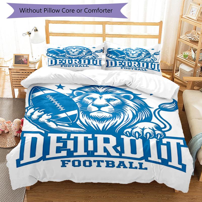 3pcs Football Team (14) Design Cover Set - HD Printed Bedding with 1 Cover and 2 Pillowcases - Perfect for Home and Dorm Decor
