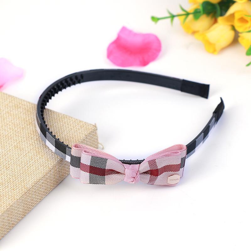 Korea Plaid Stripe Knot Headbands For Women High Quality Houndstooth Fabric Classic Wide Headband Girls Knotted Hair Accessories
