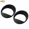 2PCS For 07-16 Jeep Wrangler JK Black Bezels Front Light Headlight Trim Cover