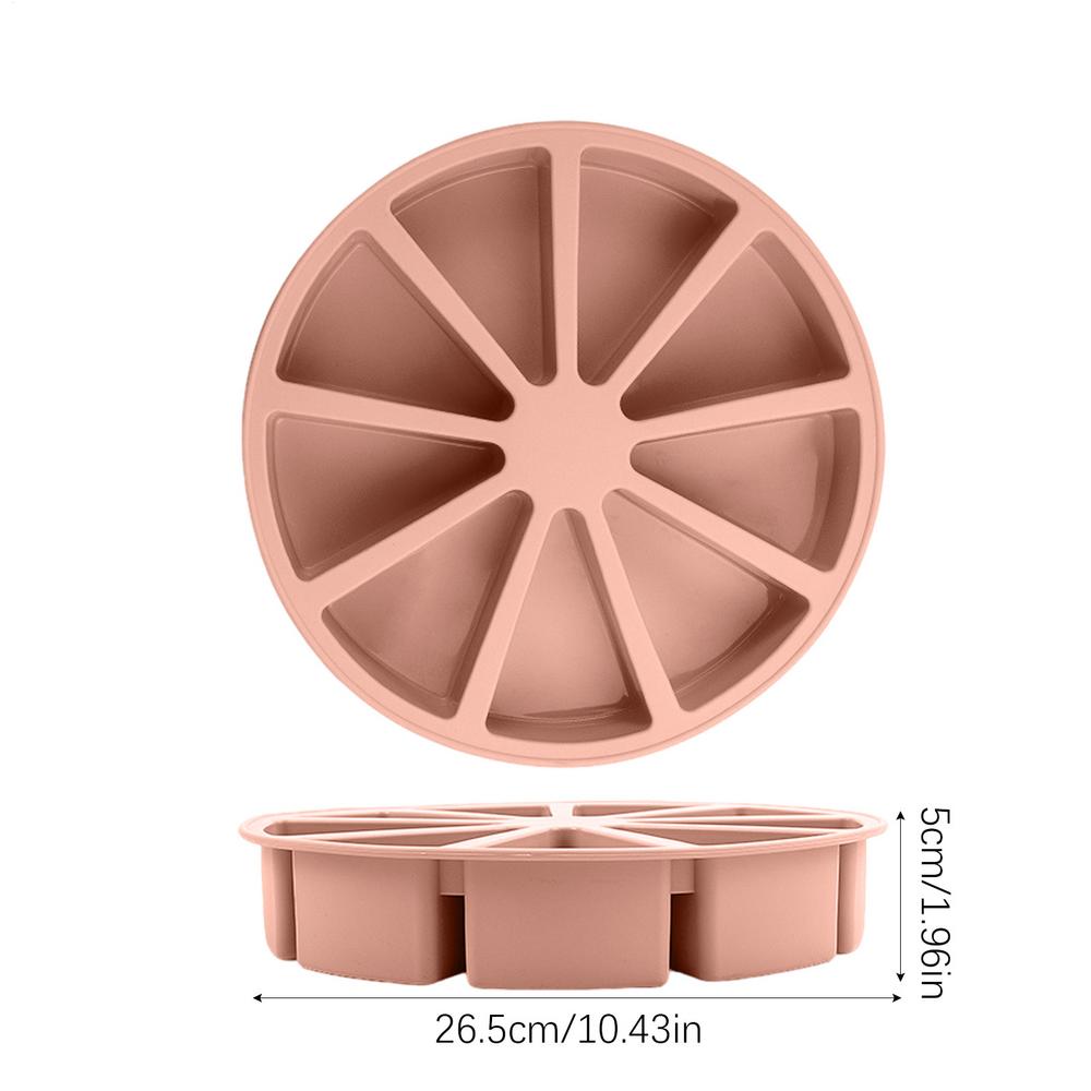 9 Cavity Cake Mold 9 Cavity Silicone Cake Mold Portion Pan Easy Release Kitchen Cooking Gadget Triangle Pizza Mould