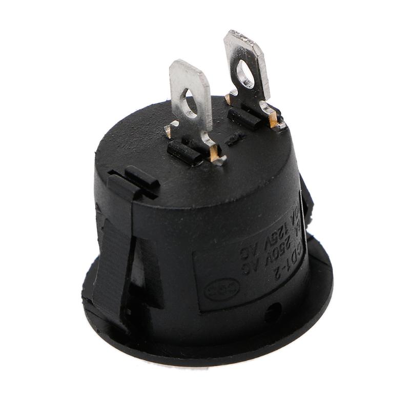 Buy On/Off Round Rocker Switch + Female Crimp Spade Connectors Car Boat ...