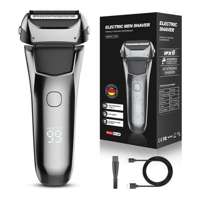 Waterproof Aluminum Foil Electric Shaver: Digital Display, Fast Charging, Full Body Use, Reciprocating Shaving Razor