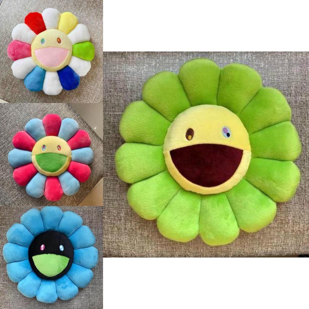 Bright And Colorful 40cm Takashi Murakami Rainbow Flower Pillow Plush For Kids