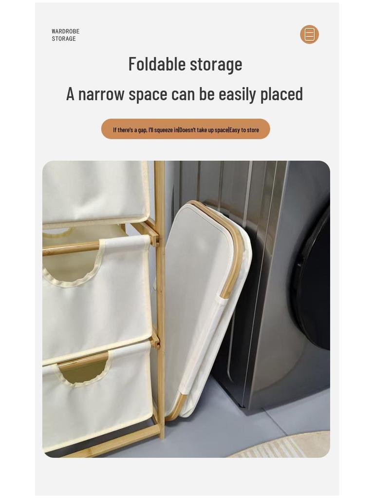 Foldable Large-Capacity Laundry Hamper with Lid and Inner Bag