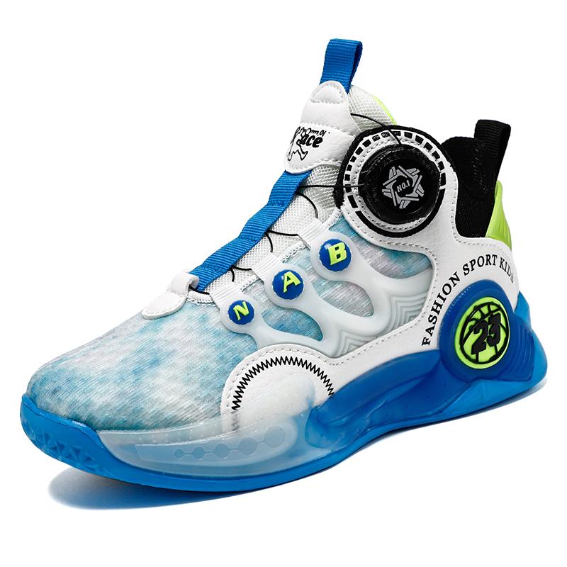 Children Basketball Shoes Original Design 2024 New Indoor Field Training Sports Shoes Comfortable Boy Basketball Shoes for Kids
