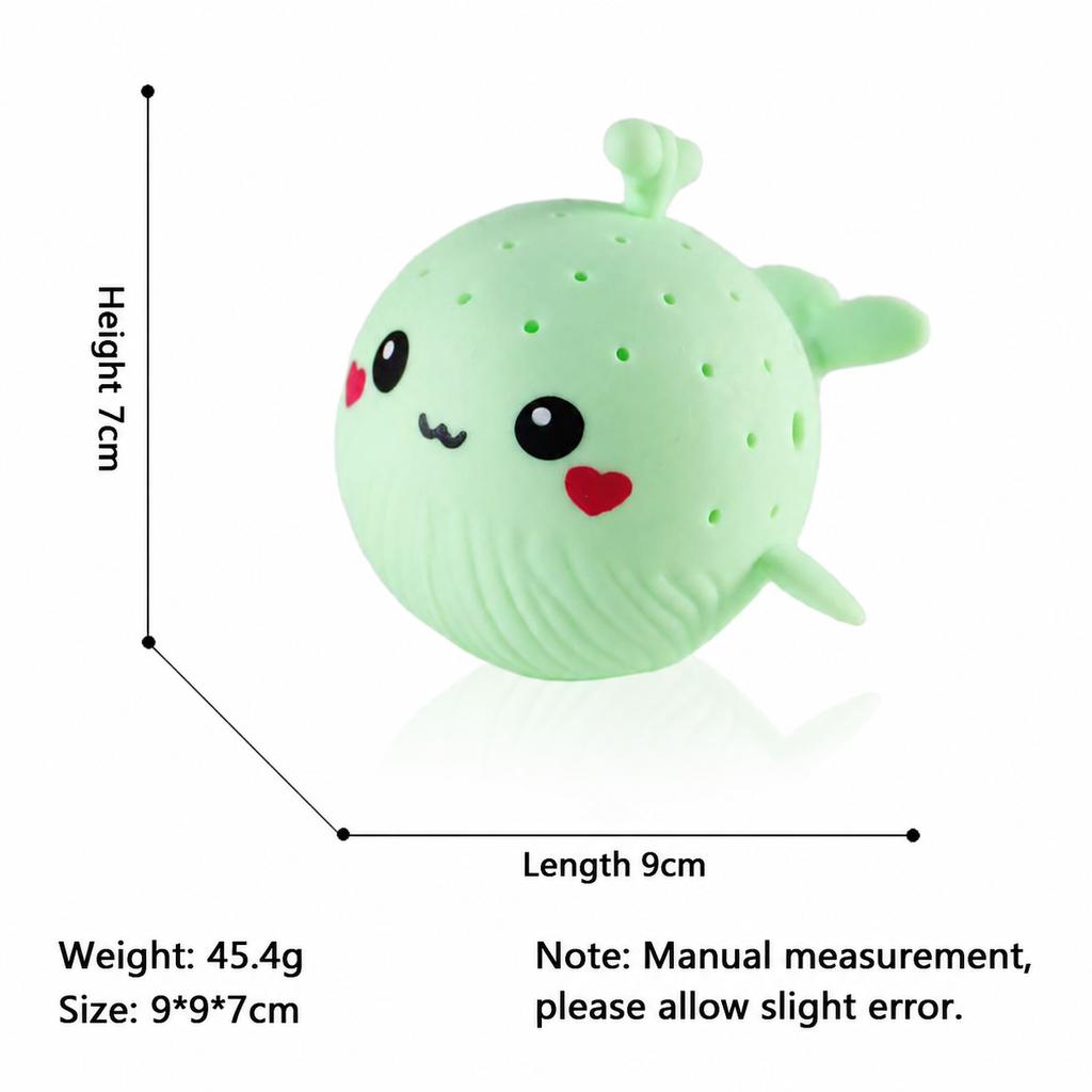 Cartoon Whale Shaped Bath Toy Lovely Water Playing Interactive Entertainment Gadget Cute Animal Design Cleaning Plaything