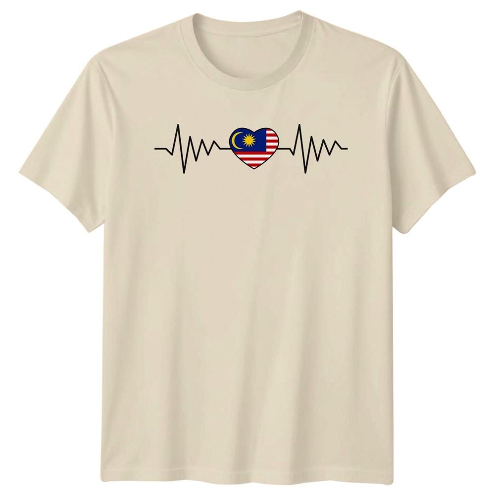Stylish TShirt Heartbeat EKG Malaysia Flag Gift For Him And Her
