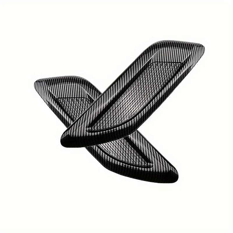 2PCS Airflow Intake Hood Vent Engine Hood Decoration Side Air Outlet Spoon Shaped Exhaust Hood Universal External Accessories