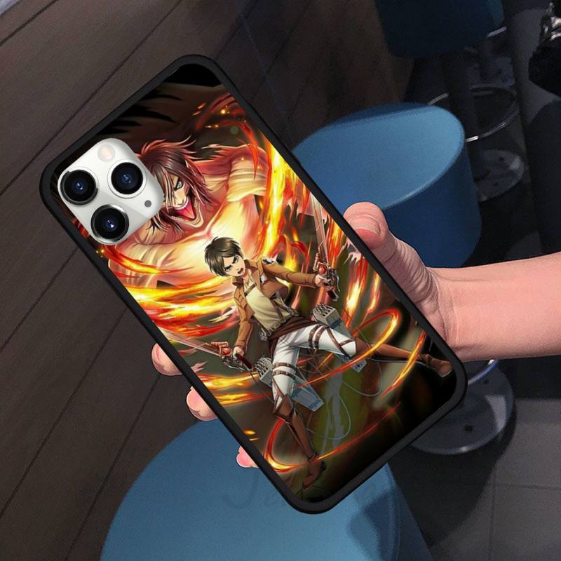 Attack On Titan Anime COMIC Phone Case For Iphone 7 8 12 11 XR XS Pro Max Mini Plus Soft Silicone Cover Shell Funda