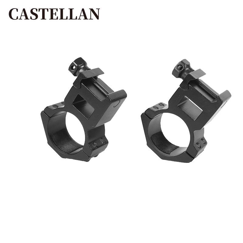 30mm Aluminum Alloy Riflescope Tube Clamp with 21mm High and Wide Card Slot