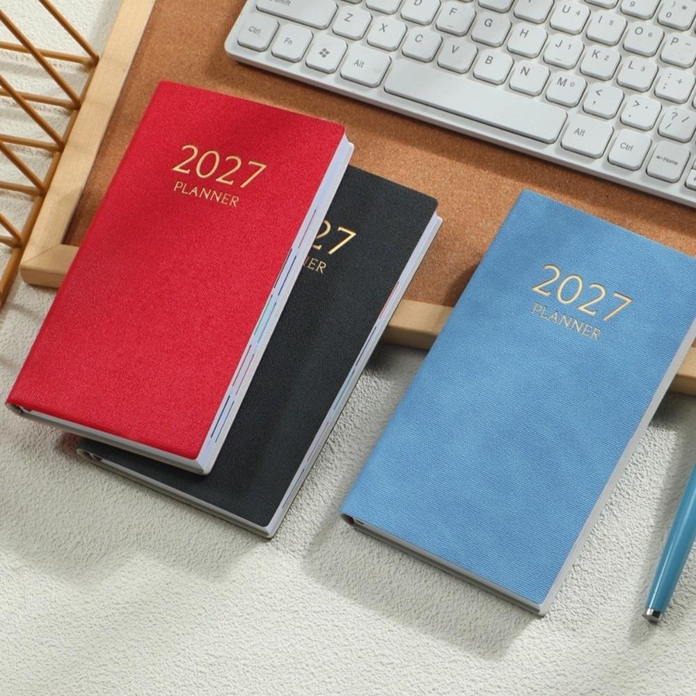 PU Leather Daily Planner Notebook A6 Travel Planning Journal Thick Pocket Notebook  Office Work