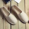Spring/Summer Couple Espadrilles: Quick-Drying Canvas Loafers, Breathable Comfort, Durable Straw-Woven Fisherman Shoes