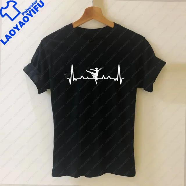 Ballet Dancer Harajuku T Shirt Funny Tshirt Unisex Clothing Casual Tops Tees Female Tshirt Harajuku Cute Casual Lady