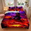 3pcs Halloween Pumpkin Lanterns Duvet Cover Set - Machine Washable, Includes 1 Cover and 2 Pillowcases, No Core Included yy251013020