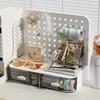 Kawaii Hook Drawer Type Hole Board Small Card Stand Display Desktop Idol Storage Box Desk Stationery Organization Storage Rack