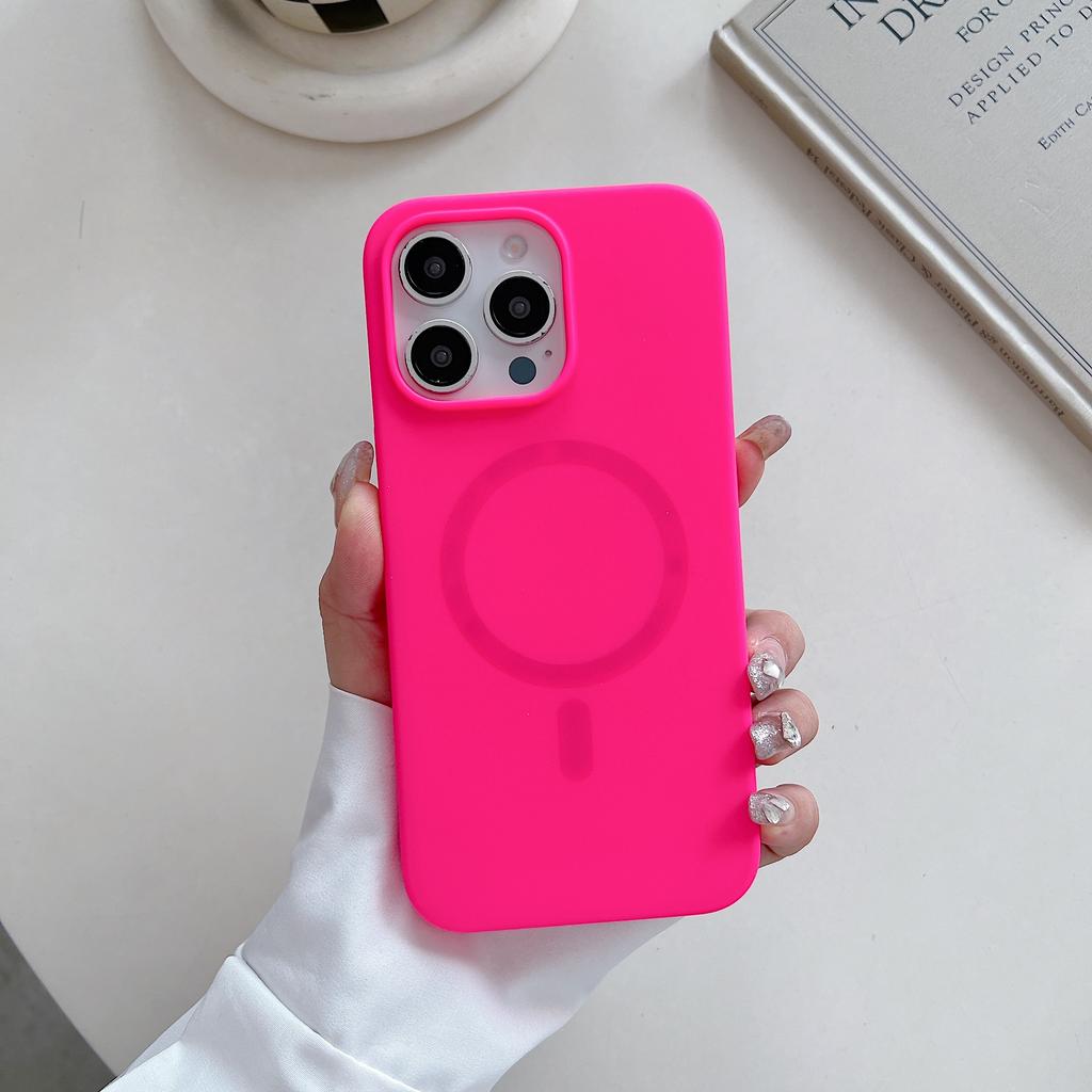Bright Fluorescent Liquid Silicone For Case For For Iphone 17 Air 16 15 14 13 12 Pro Max Plus Wireless Charge Cover