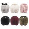 Soft Plush Earmuffs for Cold Weather Women's Winter Ear Muffs, Faux Rabbit Fur Warmers Protection Muffs Daily Use Sports Commuting, Fluffy Outdoor