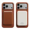 Litchi Genuine Leather Case for IPhone 17 Pro Max 18Pro 16 15 14 13 12 for Magsafe Luxury Genuine Leather Handmade Phone Cover
