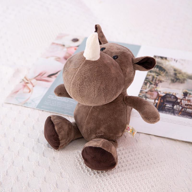8" Cartoon Forest Animal Plush Toys: Elephant, Lion, Fox, Raccoon - Small Custom Cloth Dolls
