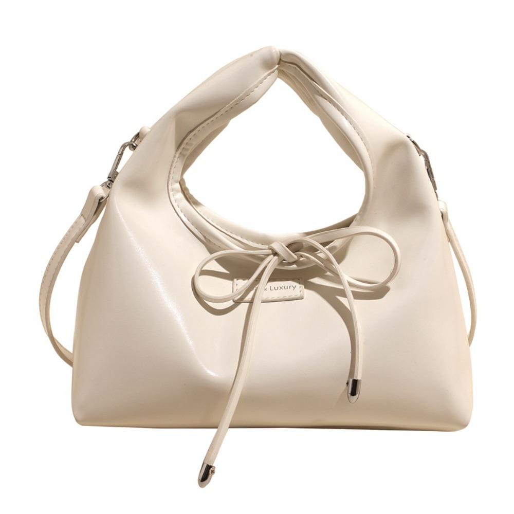 

PU Leather Bowknot Handbag Korean Style Single Shoulder Bag Ins Bow Wrist Bag Women