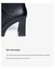 Women's High Heel Leather Ankle Boots with Velvet Lining - Non-Slip Lace-Up Martin Platform for Fall/Winter