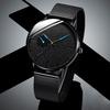 Mode Herren Minimalistischen Uhren Ultra Dünne Männer Business Schwarz Edelstahl Mesh Gürtel Quarz Armbanduhr relogio masculino