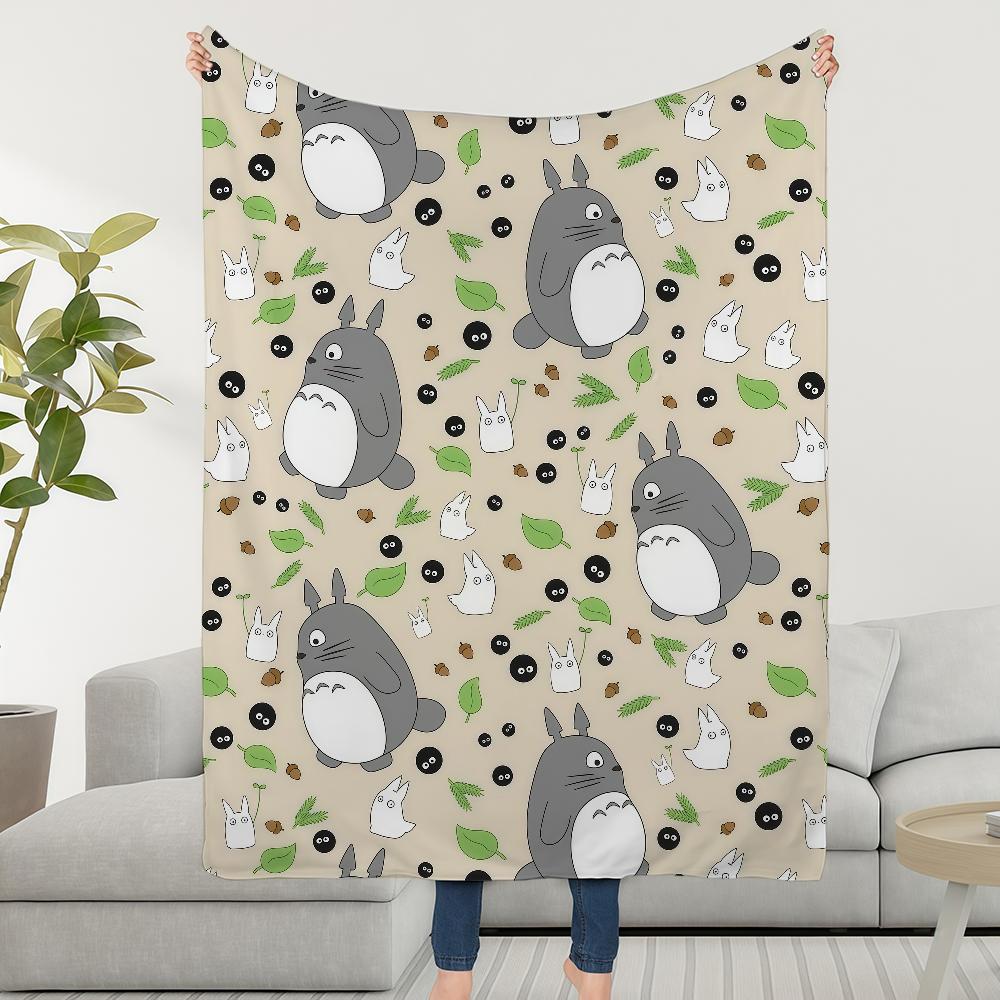 Classic Cartoon T-Totoro-S Cute Blanket Soft Warm Furry Throw Super Kids Toys Bed Sofa Car Cradle