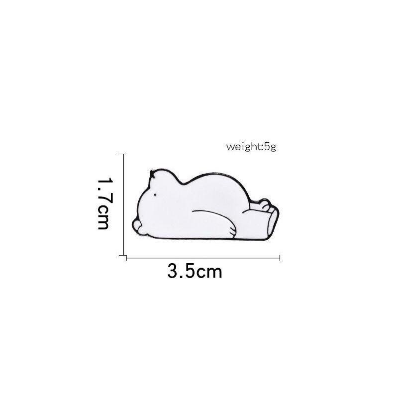 

Cute Japanese Alloy Brooch - Polar and Brown Bear Couple Cartoon Pins, Student Accessories, Personality Badge Gift