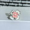 Dopamine Colorful Enamel Flower Butterfly Open Ring Mori Sweet Girly Style Inlaid Zircon Niche Light‑Luxury Adjustable Stackable Decorative Ring