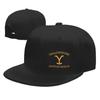 Yellowstone Dutton Ranch Grafikdruck Baseballkappe Unisex Hip Hop Totenkopfmütze Schwarze Flat Bill Hüte Unisex Verstellbare Snapback Caps
