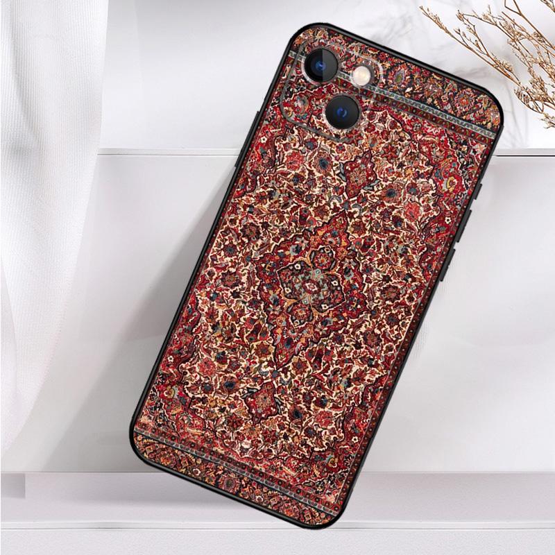 Persian Carpet Floral Pattern Shockproof Case For iPhone 17 16 15 14 11 Pro Max Plus 12 13 Mini 16e 17 Air Phone Cover
