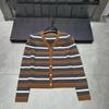European Spring Collection Striped V-neck Knit Cardigan - Casual, Versatile, Age-Reducing Outerwear