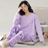 Green Plaid Pajamas Cute Casual Sleepwear Long Sleeves Long Pants Autumn Winter Kawaii Pyjamas Cozy Pijamas Soft Nighty Lady Pjs