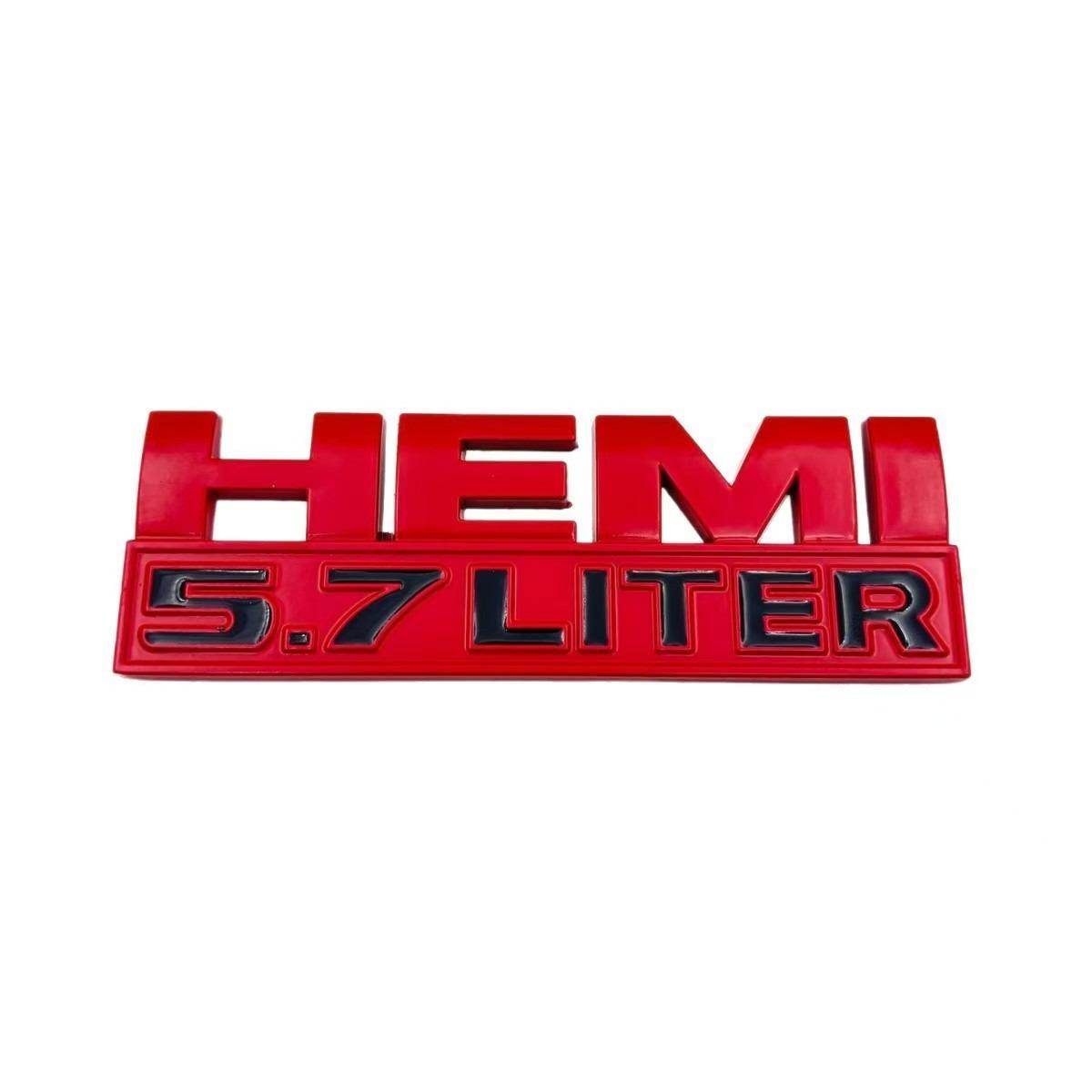 

3D Metal 5.7 Liter Badge Sticker Side Fender Rear Trunk Emblem Decal красный