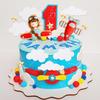 13PCS Airplane Cake Topper for Time Flies 1st, Airplane Themed Decorations for Birthday Baby Shower