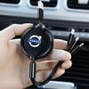 Car 3 in 1 USB Cable Type C Micro USB Fast Charging Cable For Volvo ES90 EC40 EX40 EM90 XC90 V90 V60 XC60 V40 S80 S60 S90 C40