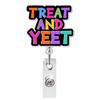 Set of 24 Glitter Acrylic Retractable Badge Holders for Work ID Cards