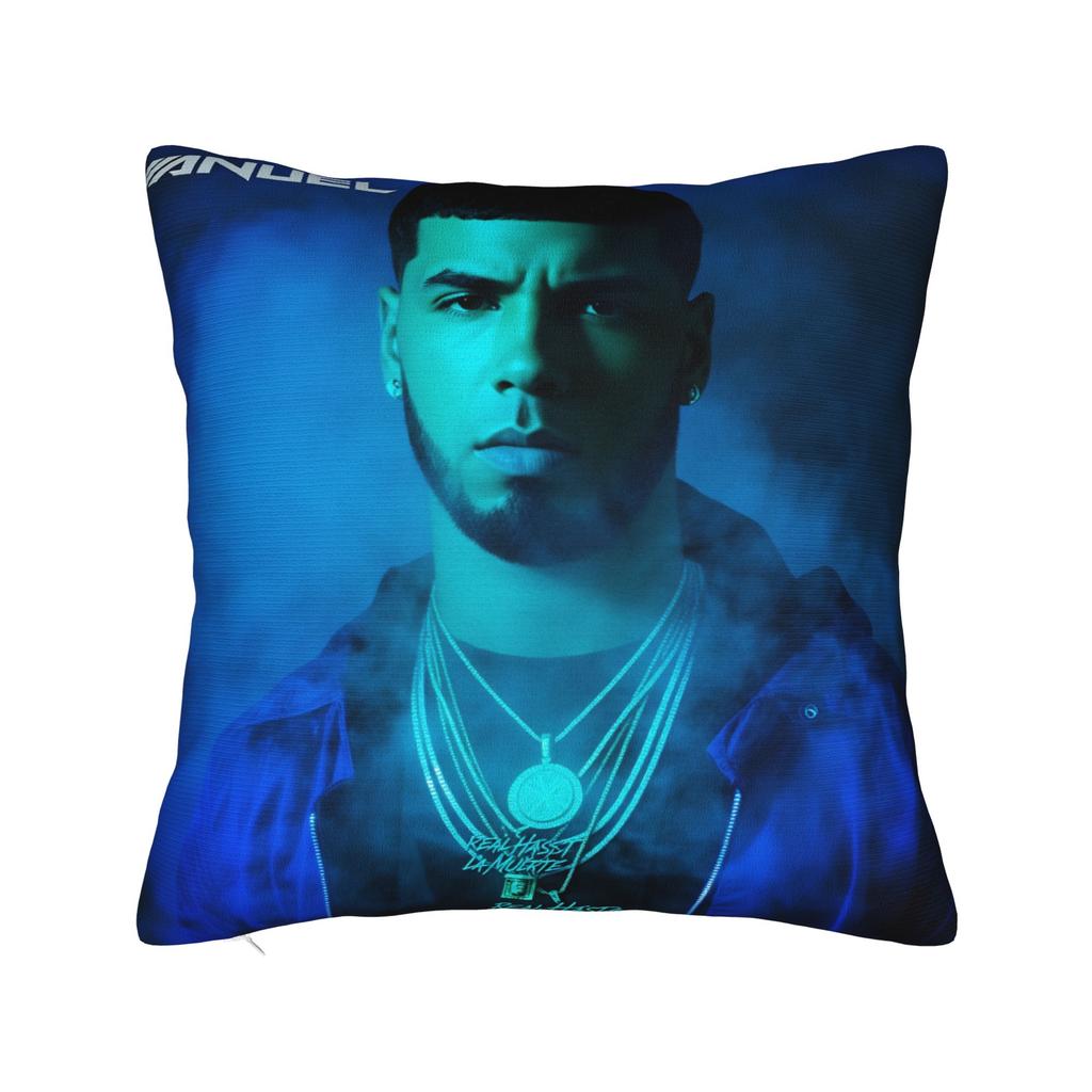 Puerto Rican Rapper A-Anuel AA Pillowcases  Retro Trendy Pillow Case For Sofa Car Home Decor Soft Pillow Cover