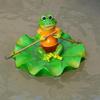 Countrysides Floating Leaf Frogs Decorations Green Outdoor Floating Ornaments House Swimming Pool Pond Decorations