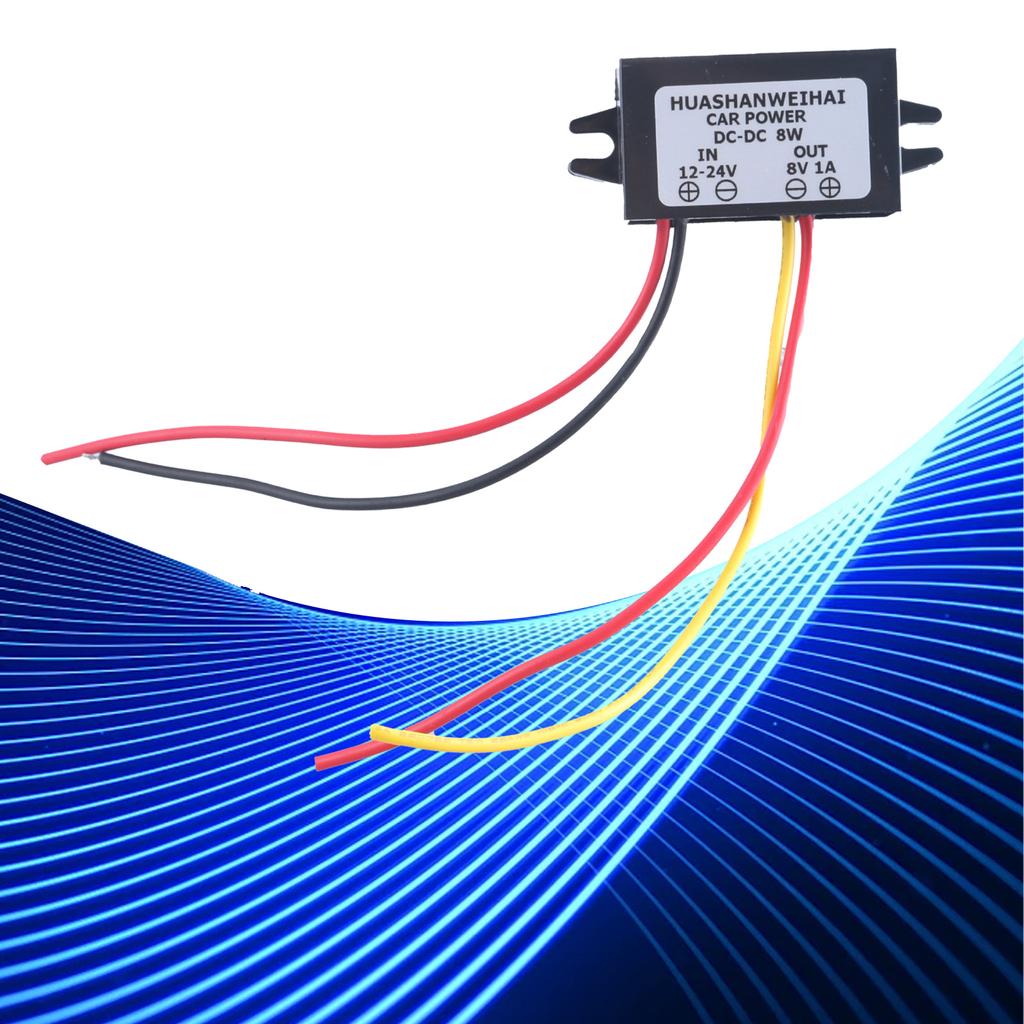 Wasserdichte Buckk-Konverter 12 ~ 24 V auf 8 V 1 A Stromversorgungskonvertermodul für Auto-LED-Anzeige, Motor