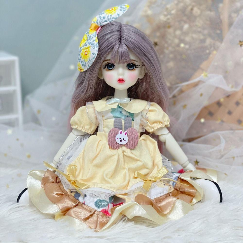 Lorita 1/6 BJD Doll Clothes with Headwear Toy Accessories Fashion Girl Birthday Gift  Children