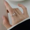 Eleganter zweilagiger Sternring für Damen - Verstellbar, Modisch und Trendiges Zeigefinger-Accessoire