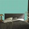 Geometric rhombus wallpaper in teal and white for living room and bedroom 50x1000