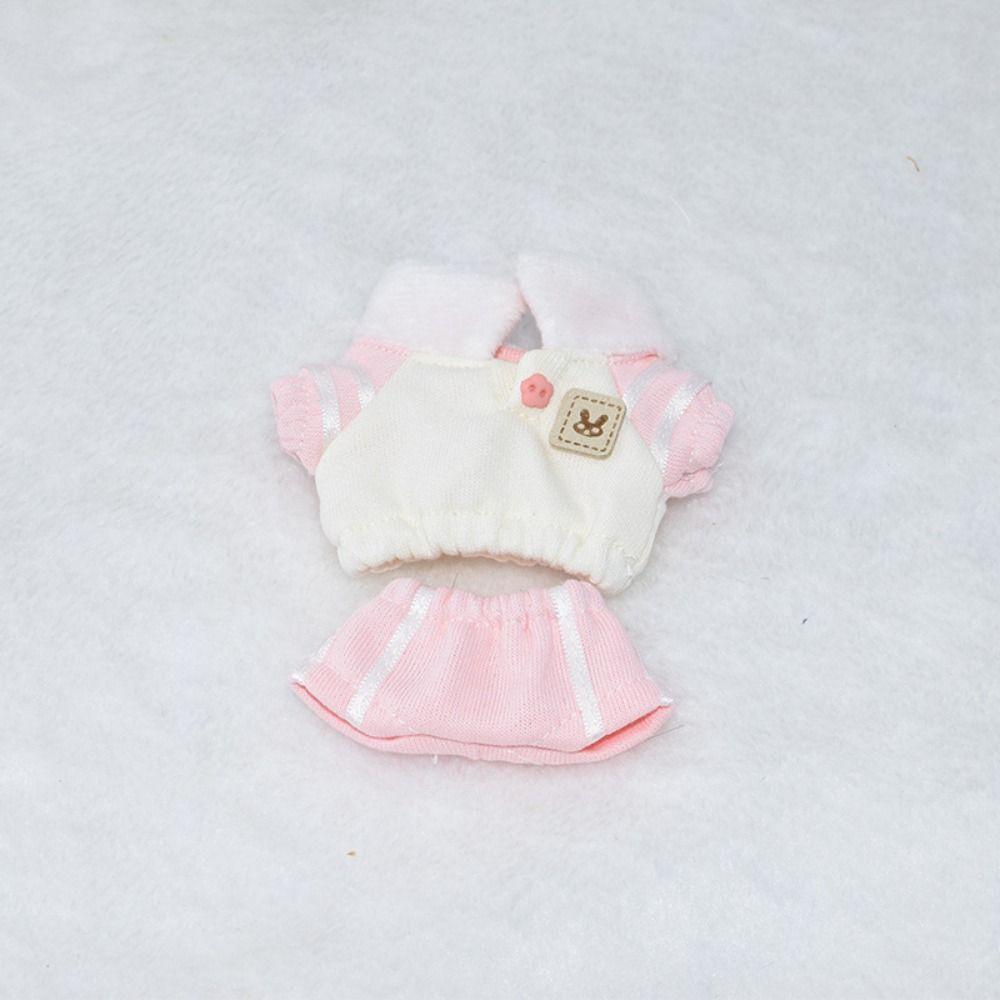 

10cm/20cm OB11 Doll Jumpsuits Toys Accessories BJD Dolls Outfits 1/12 BJD Dolls Skirt OB11 Doll 10cm розовый