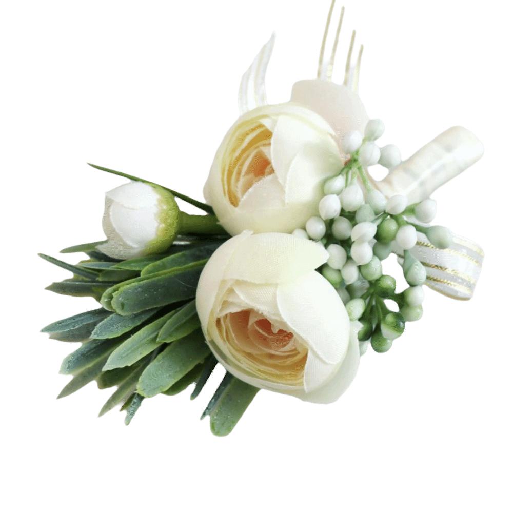Simple Bridal Corsage Elegant Artificial Flower Bud Corsage For Wedding Birthday Bridal Décor
