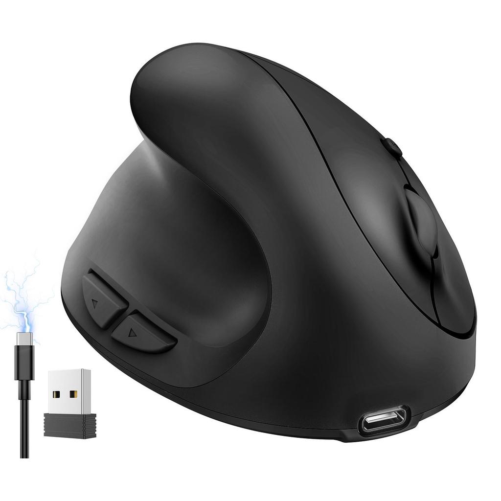 Rechargeable Vertical Ergonomic Wireless Silent Mouse for Designers and Office Use